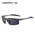 MERRYS Men Polarized Sunglasses Aviation Aluminum Magnesium Sun Glasses For Fishing Driving Rectangle Rimless Shades S8277