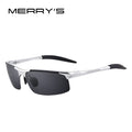 MERRYS Men Polarized Sunglasses Aviation Aluminum Magnesium Sun Glasses For Fishing Driving Rectangle Rimless Shades S8277