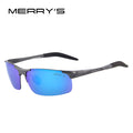 MERRYS Men Polarized Sunglasses Aviation Aluminum Magnesium Sun Glasses For Fishing Driving Rectangle Rimless Shades S8277