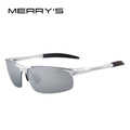 MERRYS Men Polarized Sunglasses Aviation Aluminum Magnesium Sun Glasses For Fishing Driving Rectangle Rimless Shades S8277
